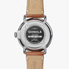Shinola Runwell | 41 mm | Stainless Steel Polished Plating | Grey Blue Dial | 20mm Brown Leather Strap