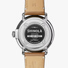 Shinola Runwell 47 MM | Stainless Steel Polished Plating | Green Dial | Brown Leather Strap