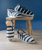 Armor Lux Wool Slippers: Navy/Nature