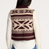 Pendleton Graphic Wool Zip-Up Sweater Vest