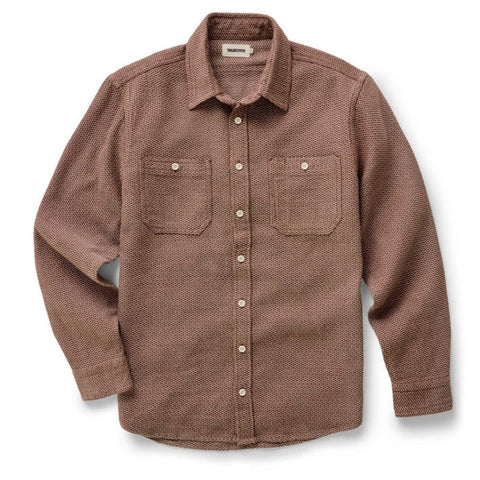 Taylor Stitch The Utility Shirt in Brick Sashiko