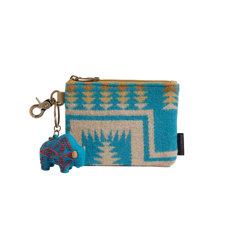 Pendleton Zip ID Pouch with Bison Key Chain